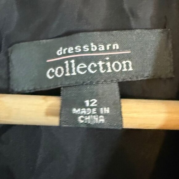 Dressbarn Collection Black Fit & Flare Dress w/ Crystal Buttons – Size 12 - Picture 8 of 12